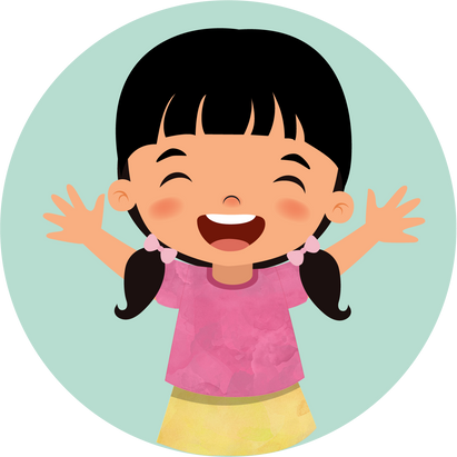 Excited Girl Illustration       